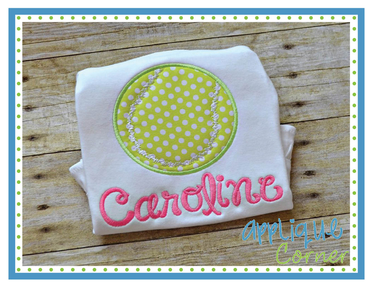 Tennis Ball Applique Design