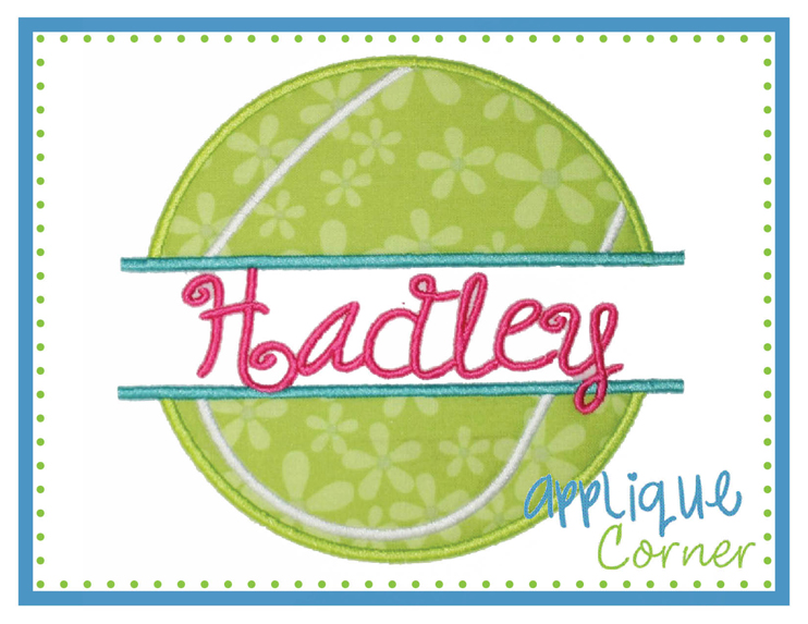 Tennis Ball Split Applique Design