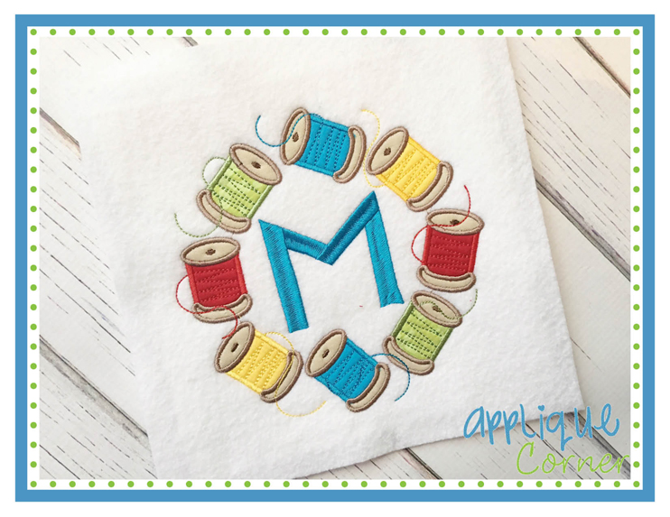 Thread Wreath Applique Design