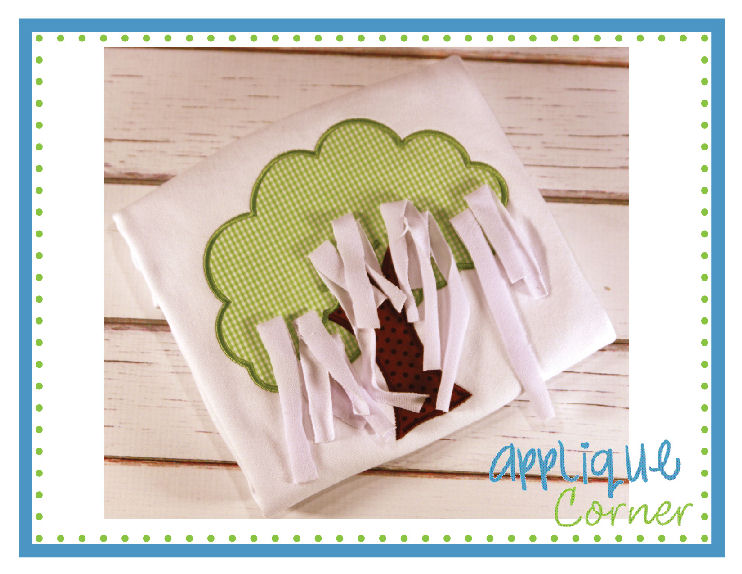 Tree Rolled with Toliet Paper Applique Design