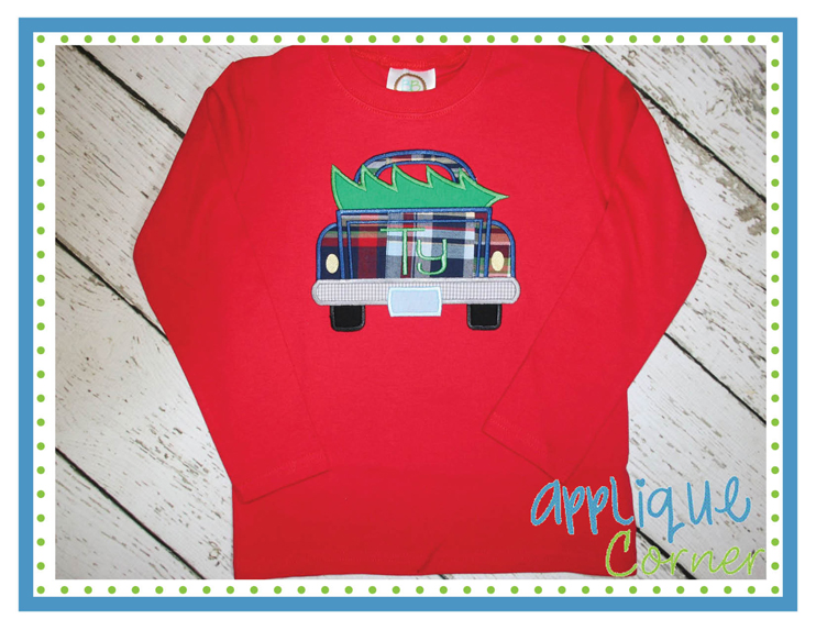 Truck With Tree Applique Design
