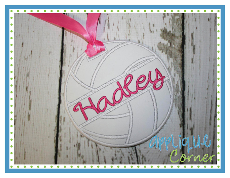 Volleyball Applique Patch Tag