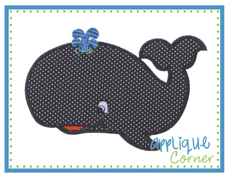 Whale Applique Design