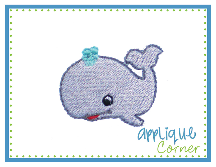 Whale Mini Filled Embroidery Design