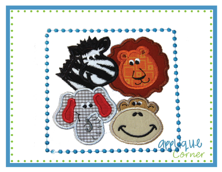 Zoo Border Applique Design