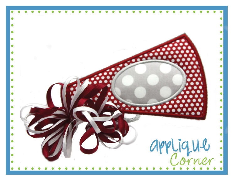 Megaphone 3D Slant Applique Design