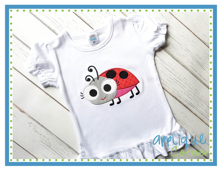 Ladybug Big Eyes Applique Design