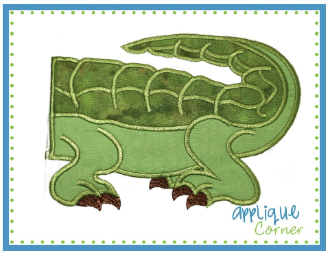 Alligator Tail Large Applique Design