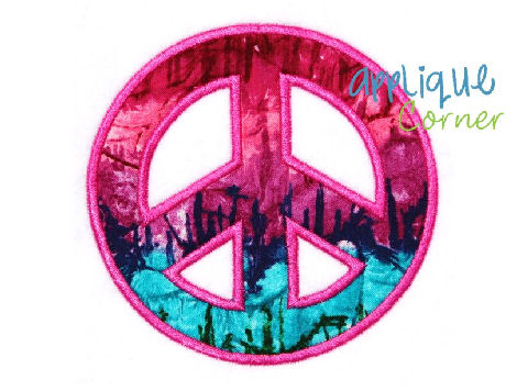 Peace Sign Applique Design