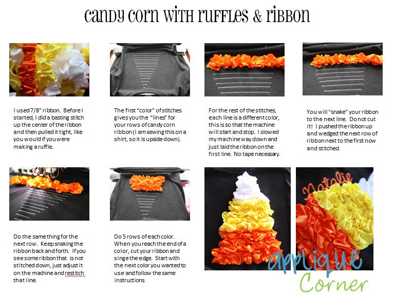Candy Corn Applique Design