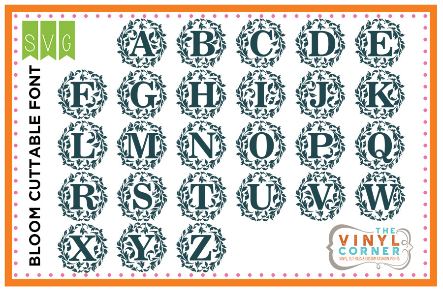 Bloom Cuttable SVG Clipart Font
