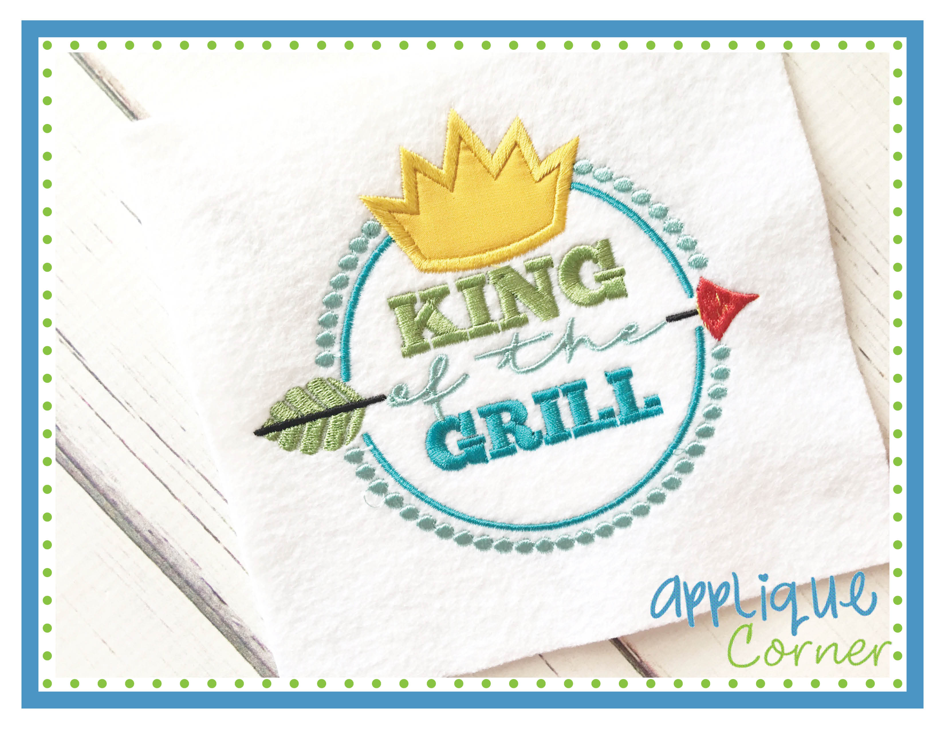 King of the Grill Applique Design