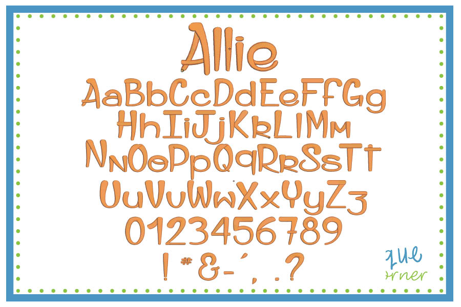 Allie Embroidery Font