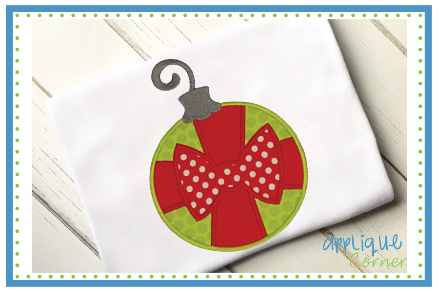Ornament Bow Applique Design