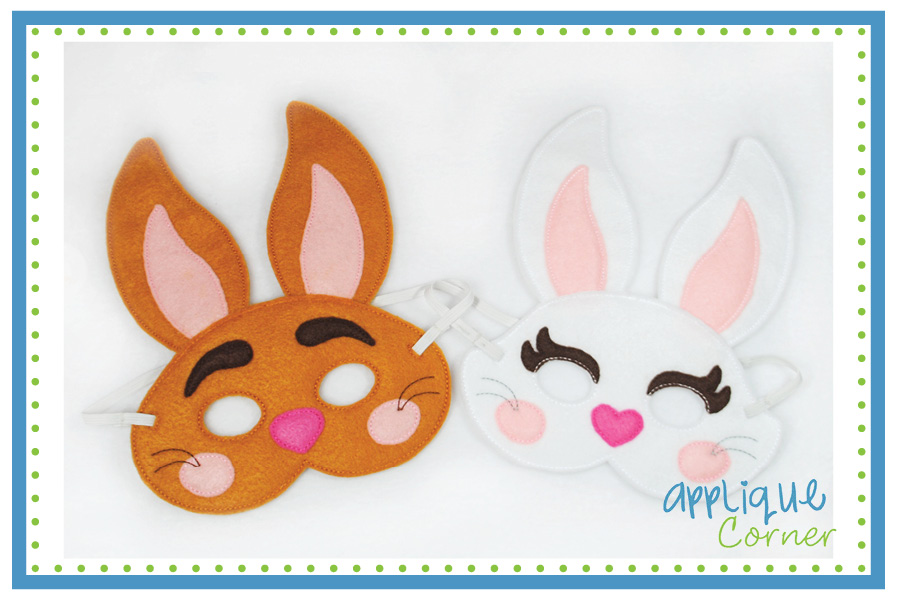 Bunny Mask Boy and Girl In-The-Hoop Design