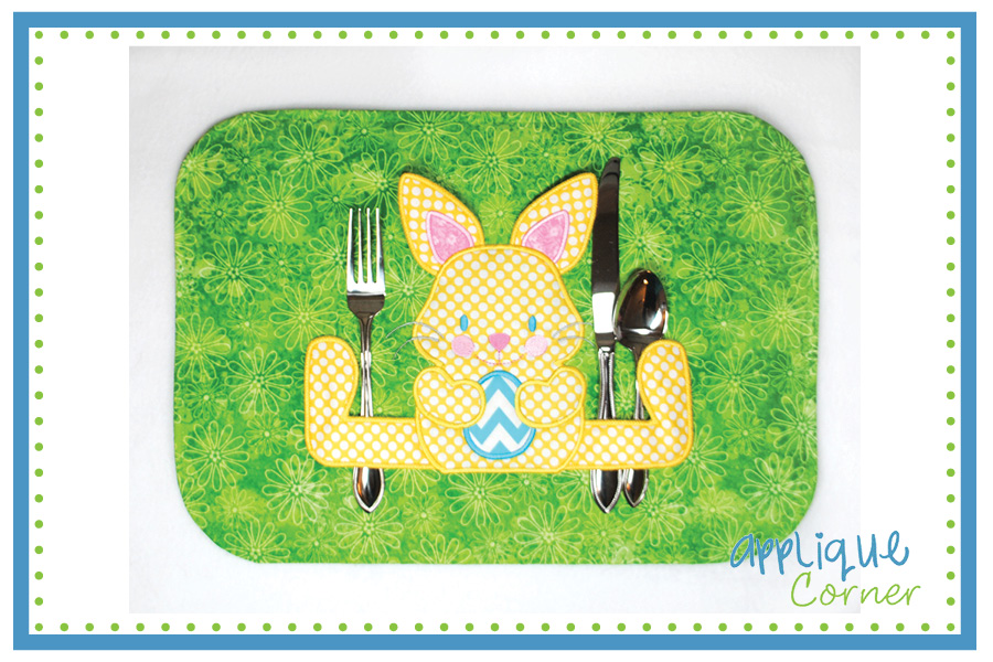 Easter Bunny Placemat In-The-Hoop Design