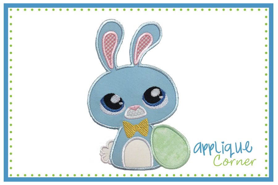 Bunny Simple with Egg Applique Design