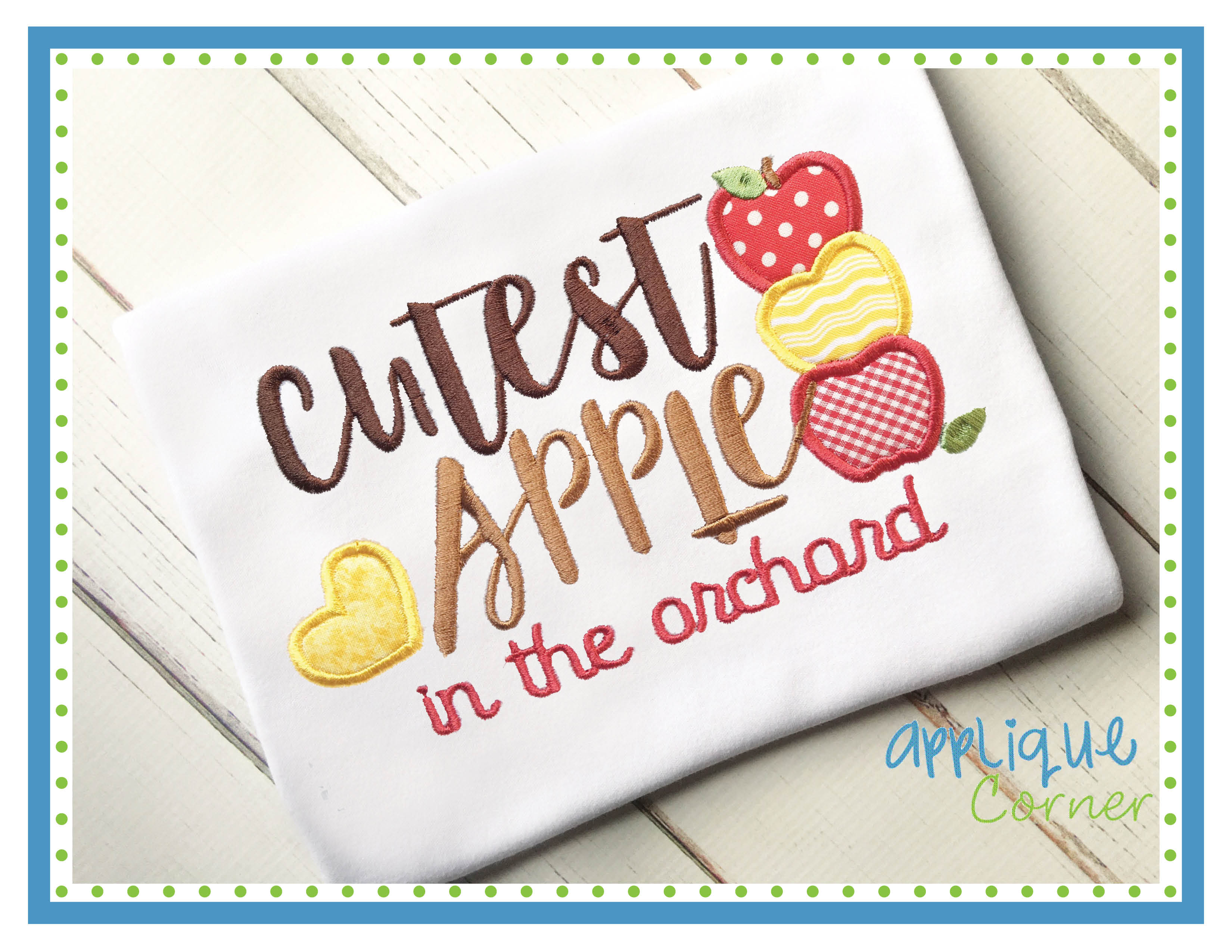 Cutest Apple in the Orchard Applique Design