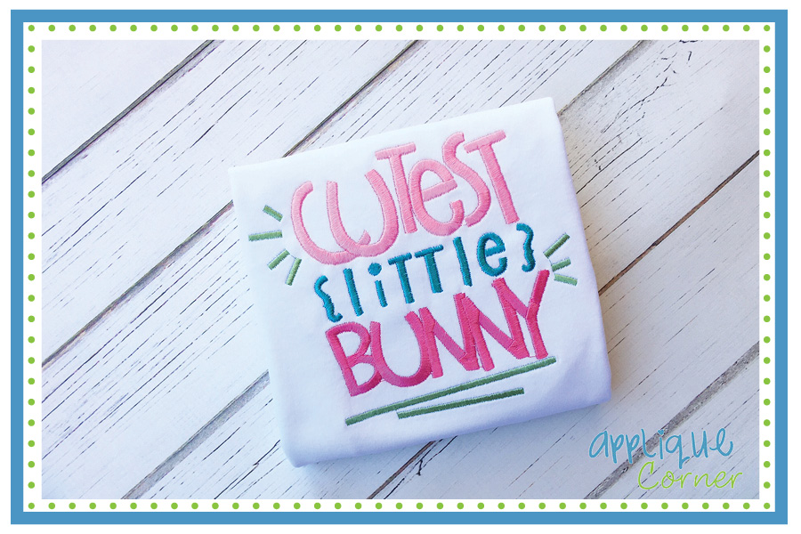 Cutest Lil Bunny Embroidery Design