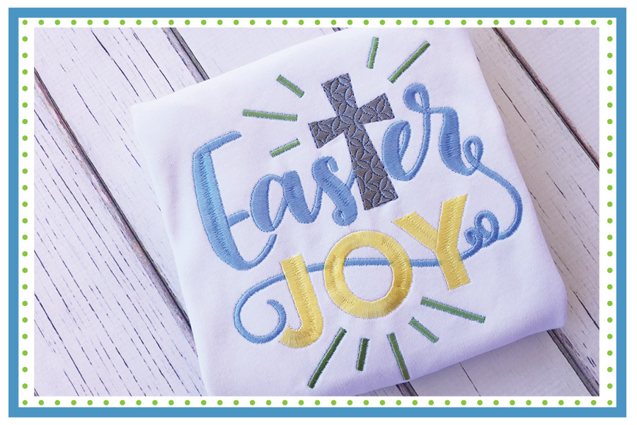 Easter Joy Embroidery Design