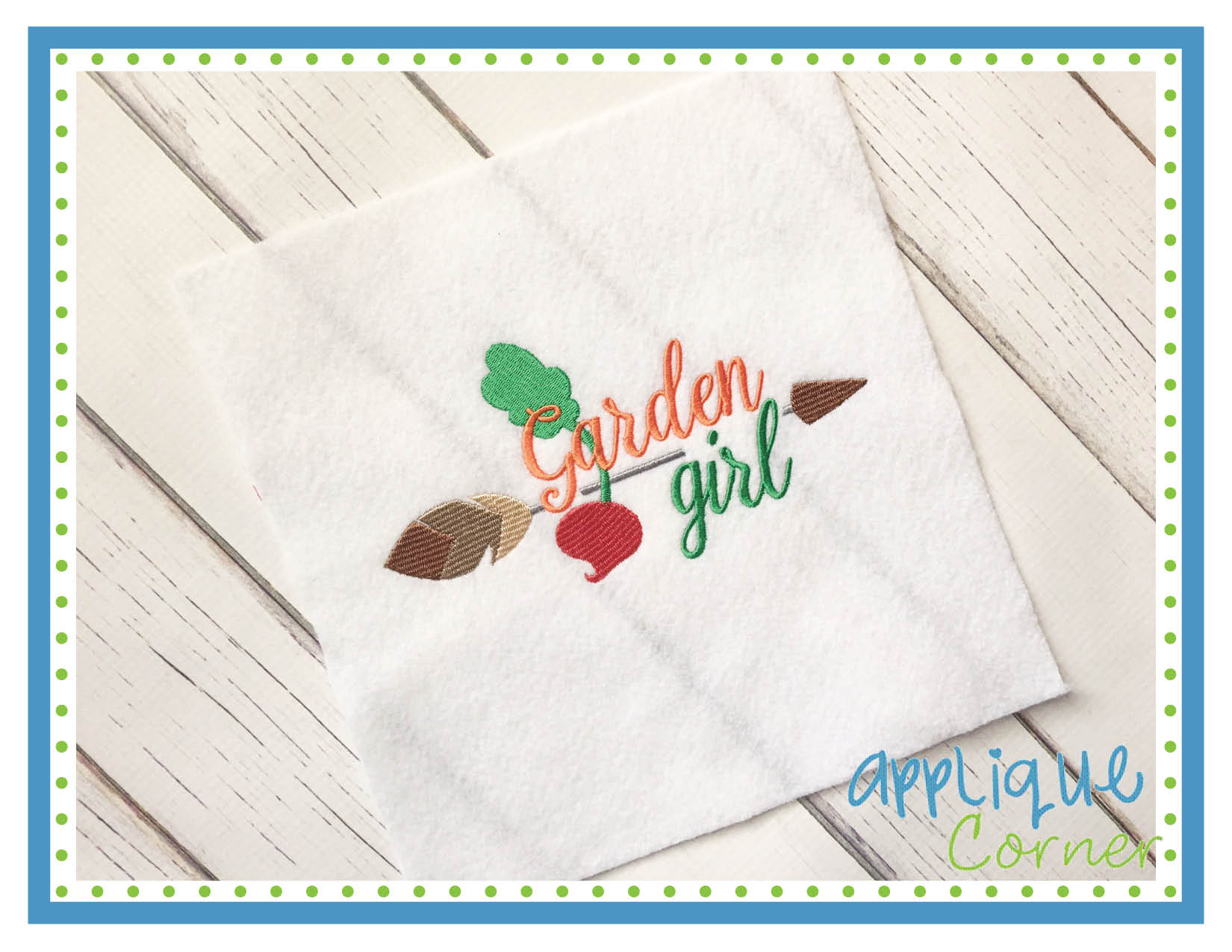 Garden Girl Embroidery Design