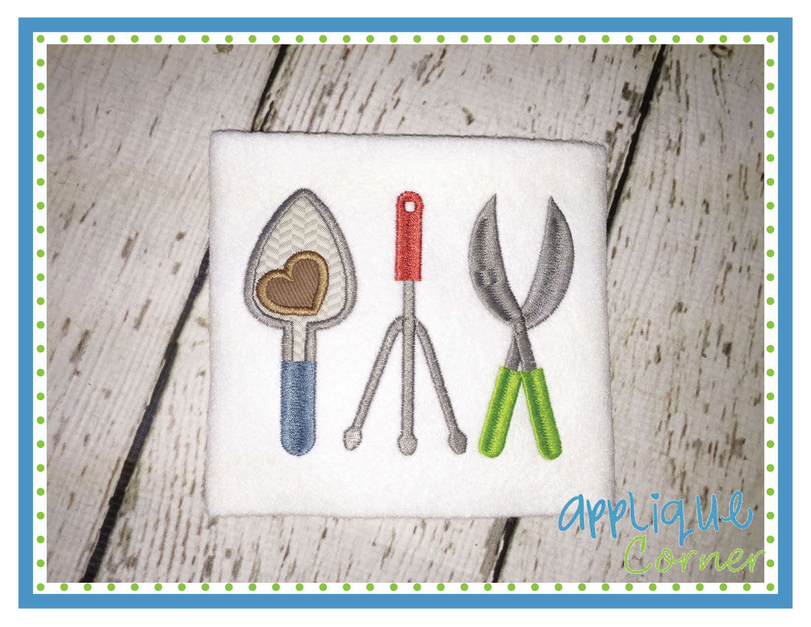 Garden Tools Applique Design