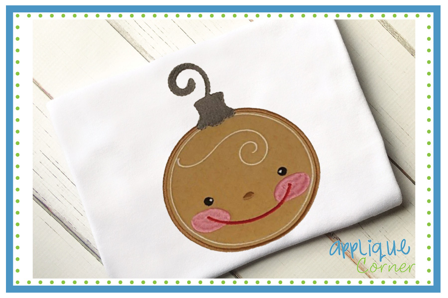 Ornament Gingerbread Boy Applique Design