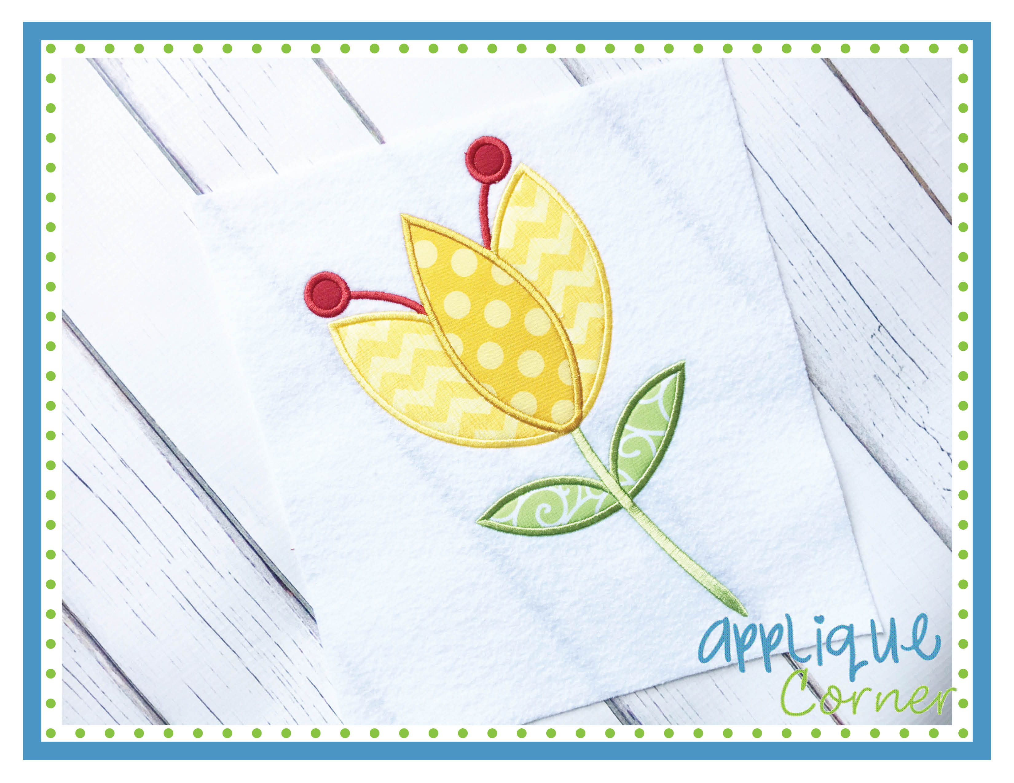 Golden Tulip Applique Design