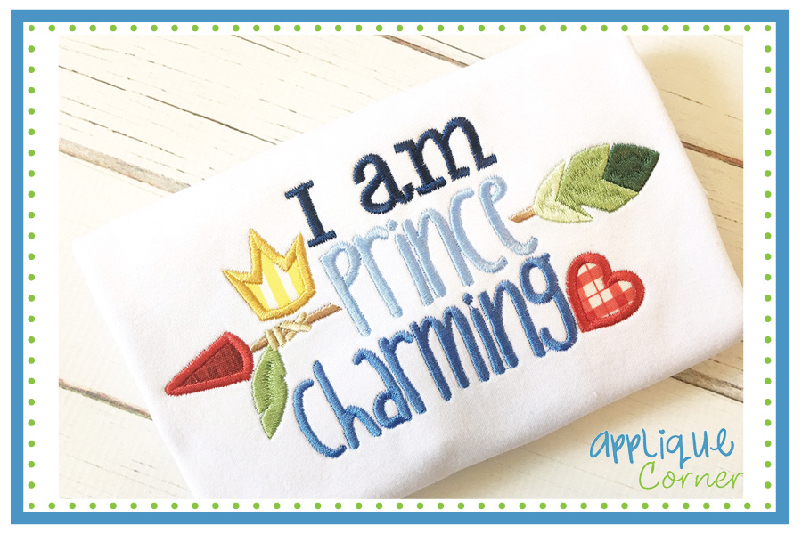 I Am Prince Charming Applique Design