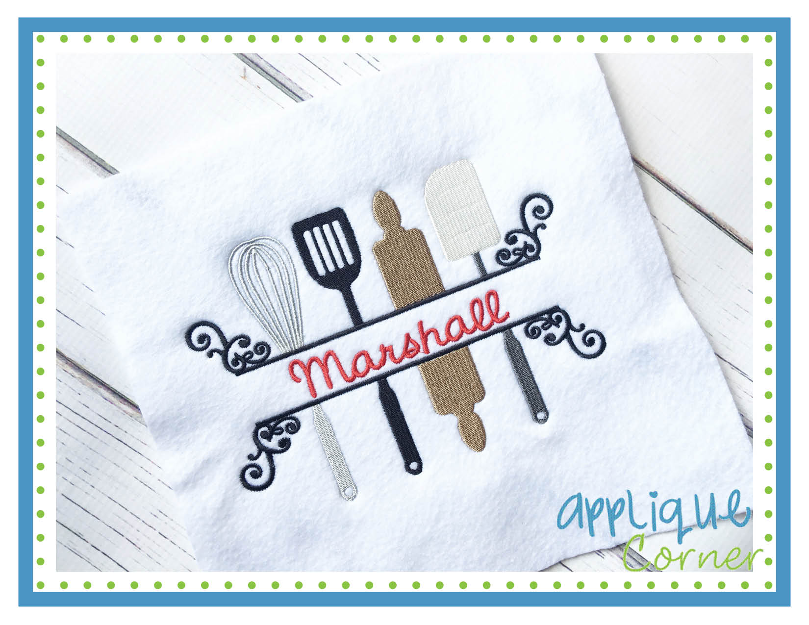 Kitchen Split Frame Embroidery Design