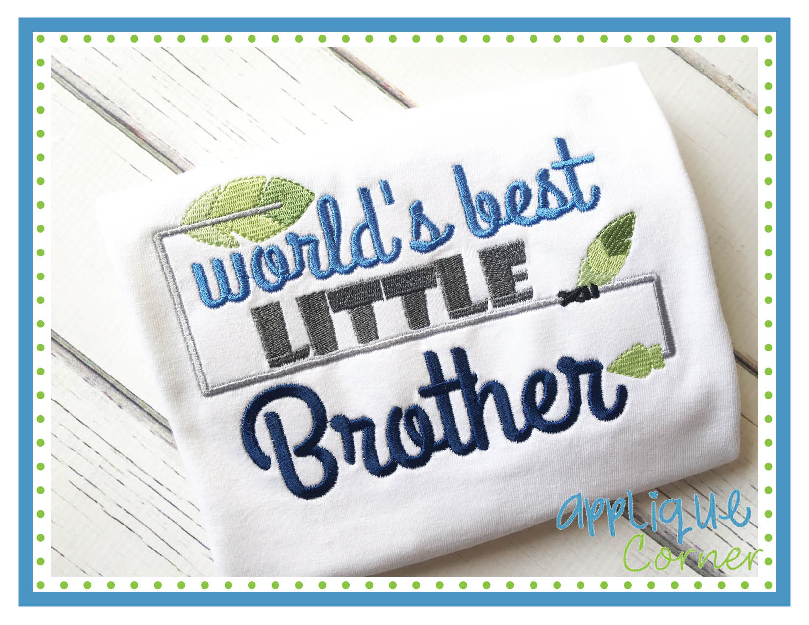 Little Brother World's Best Embroidery Design