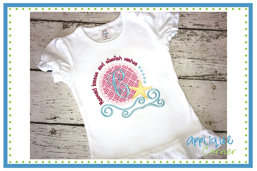 Mermaid Kisses Applique Design