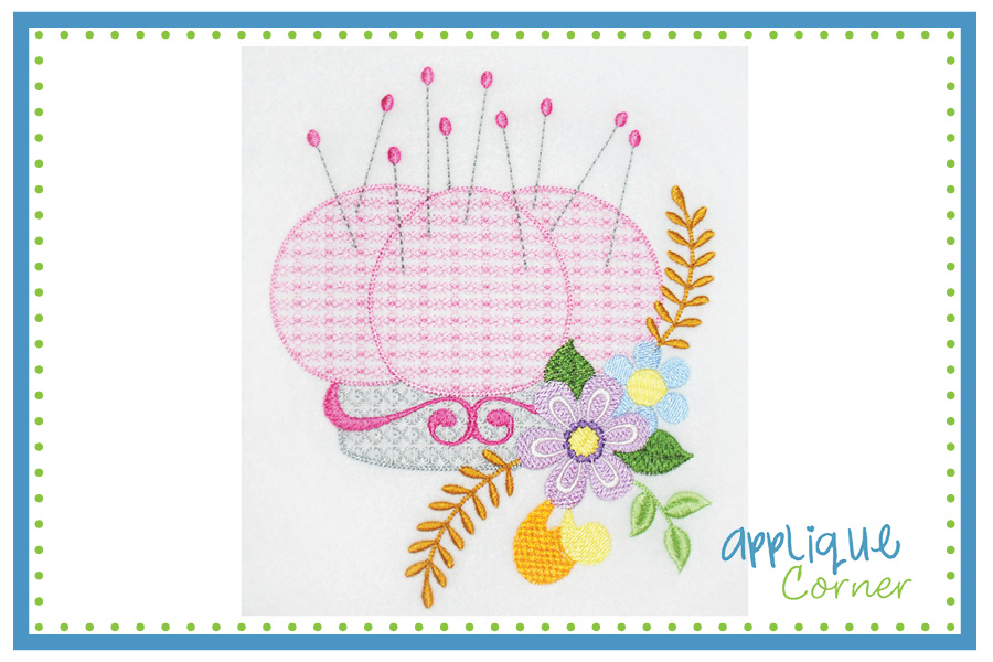 Motif Pin Cushion Embroidery Design