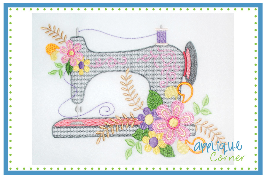 Motif Sewing Machine with Flowers Embroidery Design