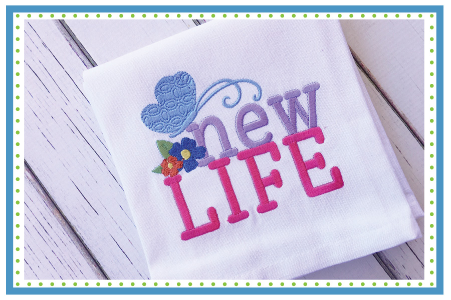 New Life Embroidery Design