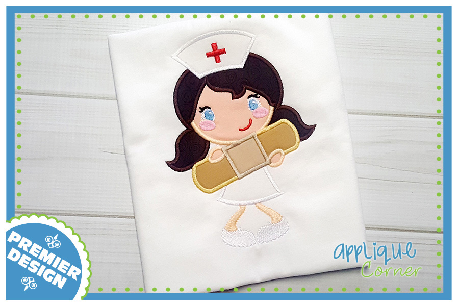 Nurse Girl Applique Design