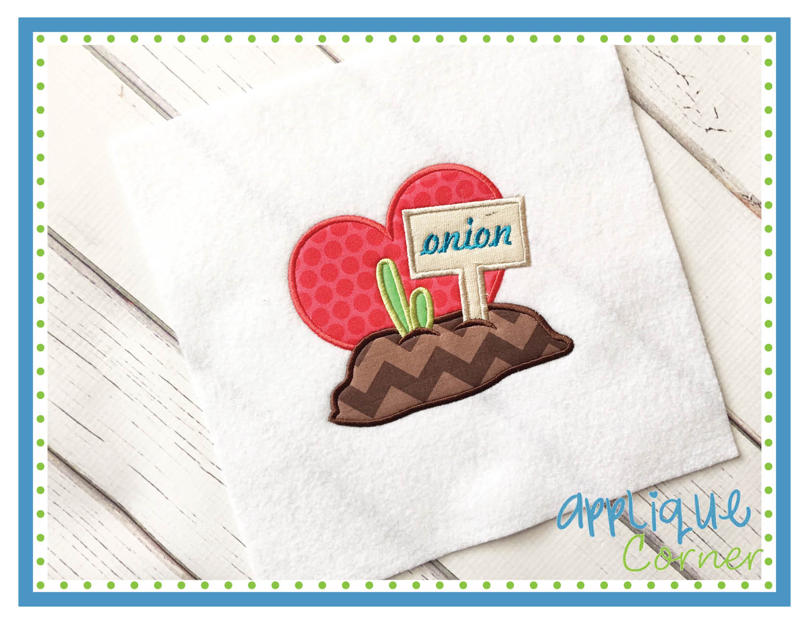 Onion Sprout Applique Design
