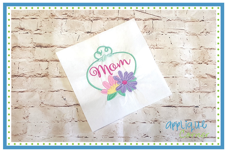 Oval Floral Frame Embroidery Design