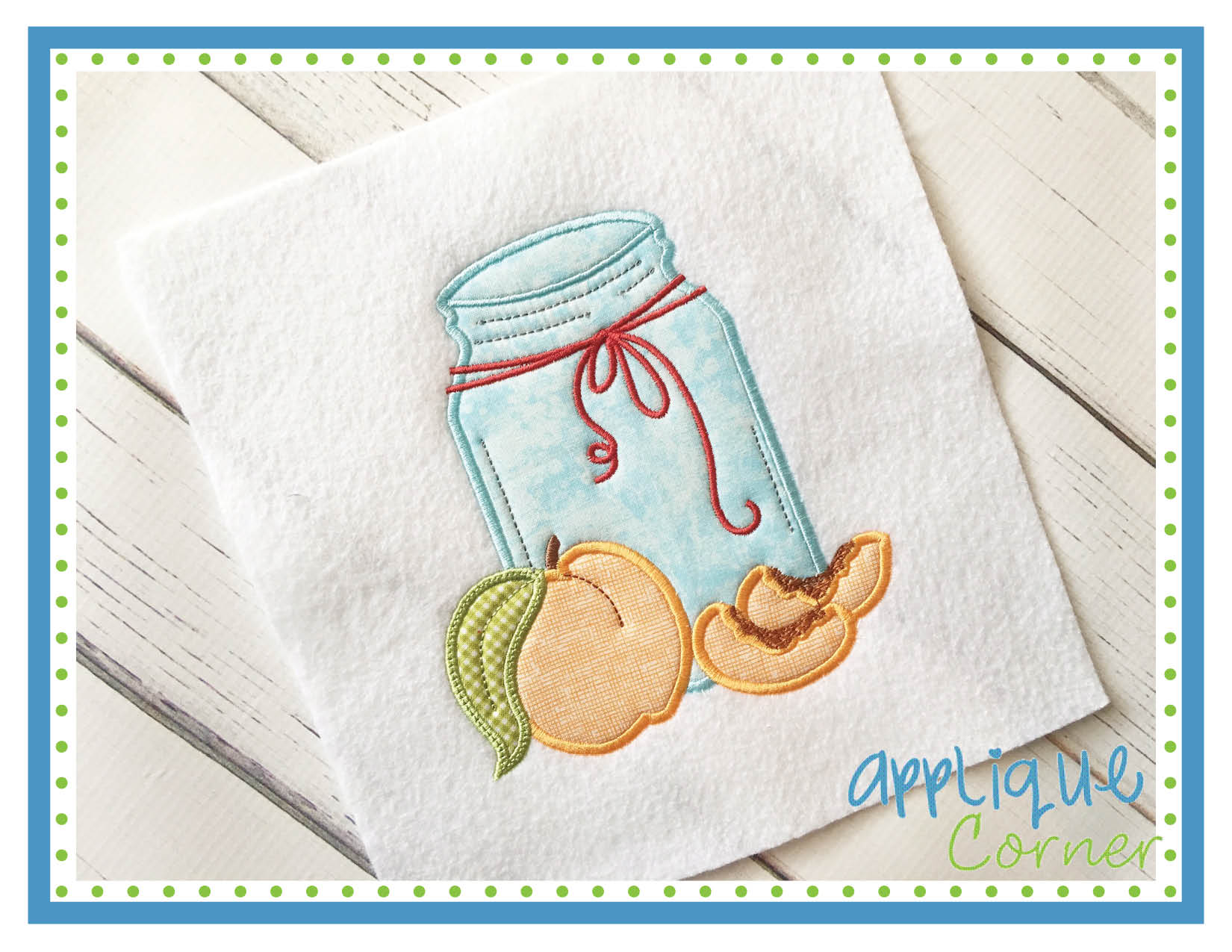 Peach Jar Applique Design