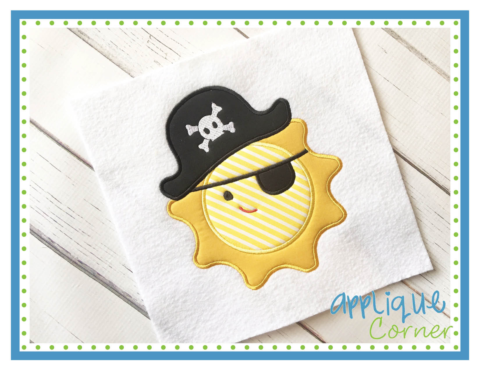 Sun Boy Pirate Applique Design