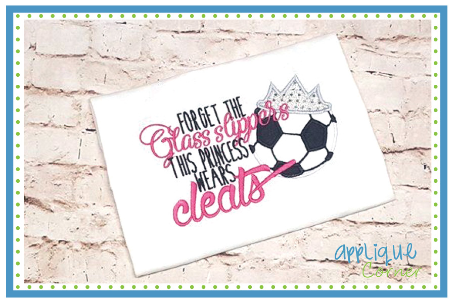 Princess Cleats Applique Design