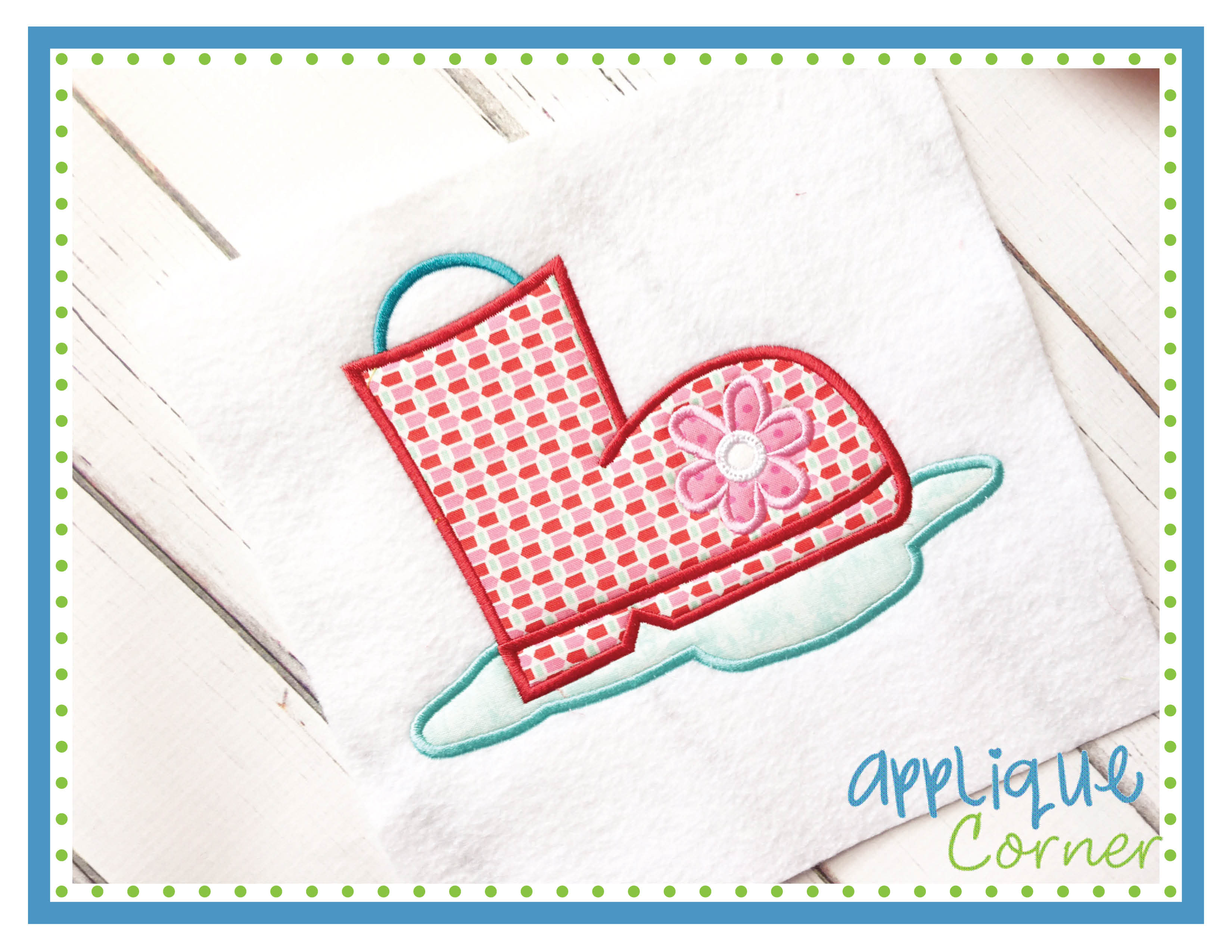 Rainboot Applique Design