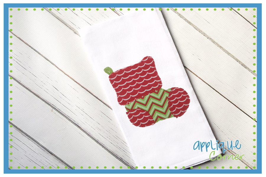 Simple Stocking Applique Design
