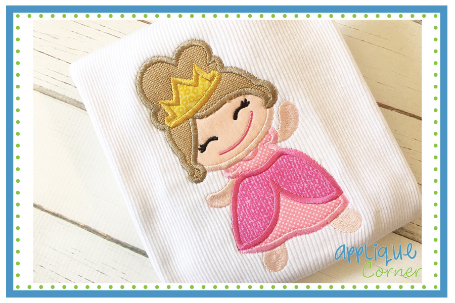 Princess Smiling Applique Design