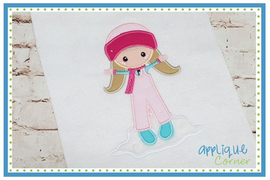 Snow Girl Applique Design
