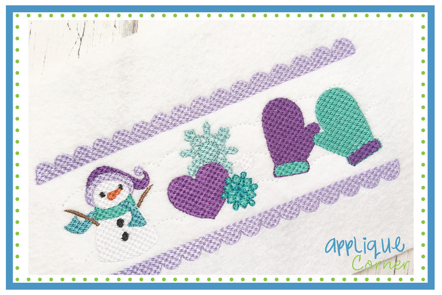Faux Smocked Snowman Embroidery Design