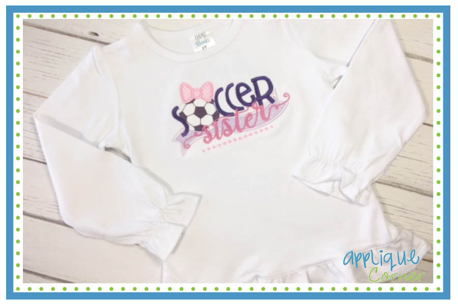 Soccer Sister Applique Design