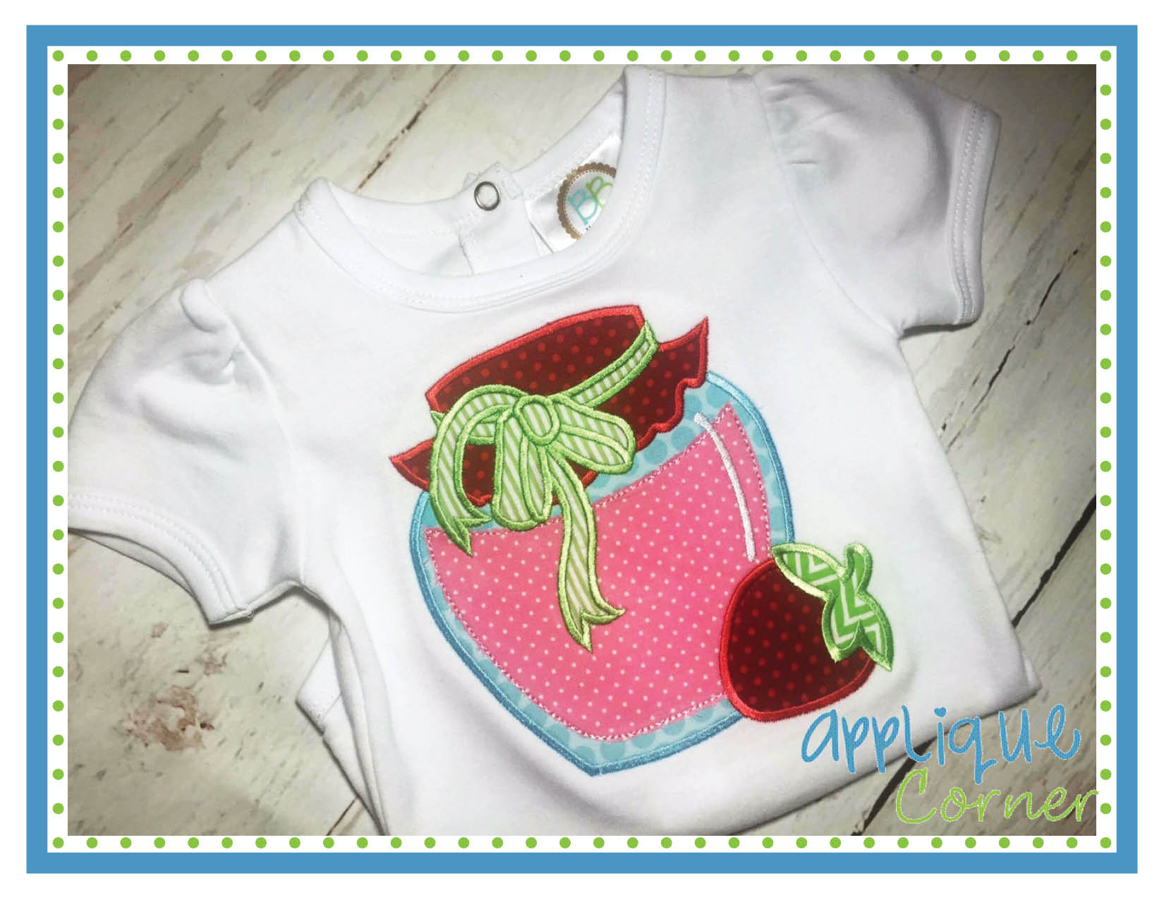 Strawberry Jar Applique Design