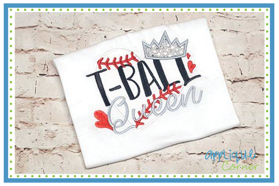 Tball Queen Applique Design