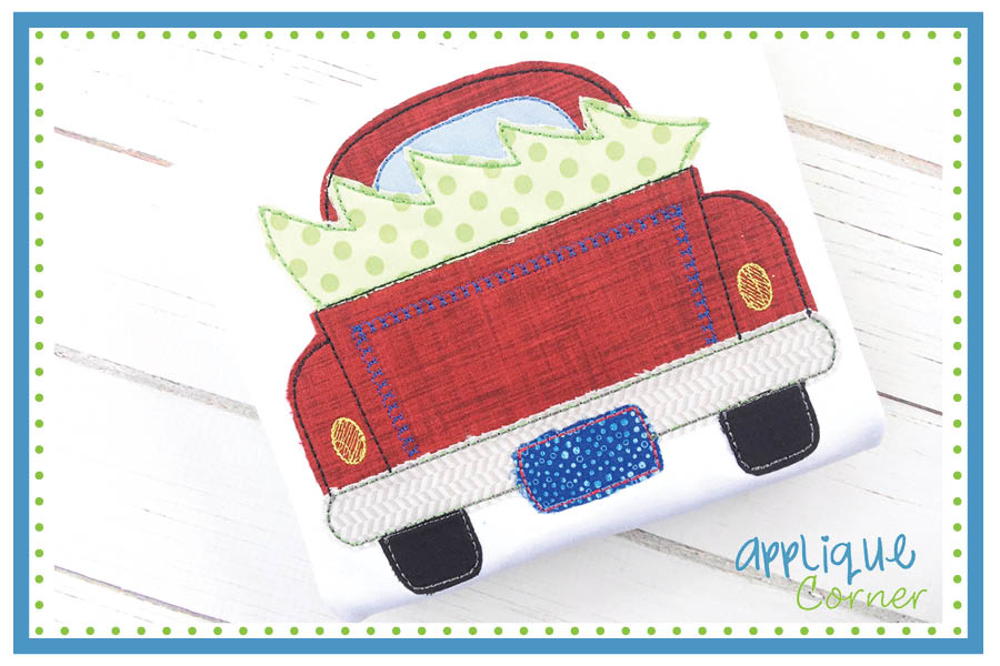 Truck Back Tree Hand Stitched Applique Design